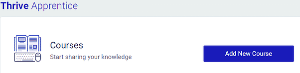 Thrive Apprentice Add New Course