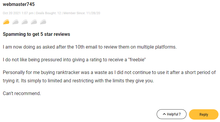 Ranktracker reviews 1
