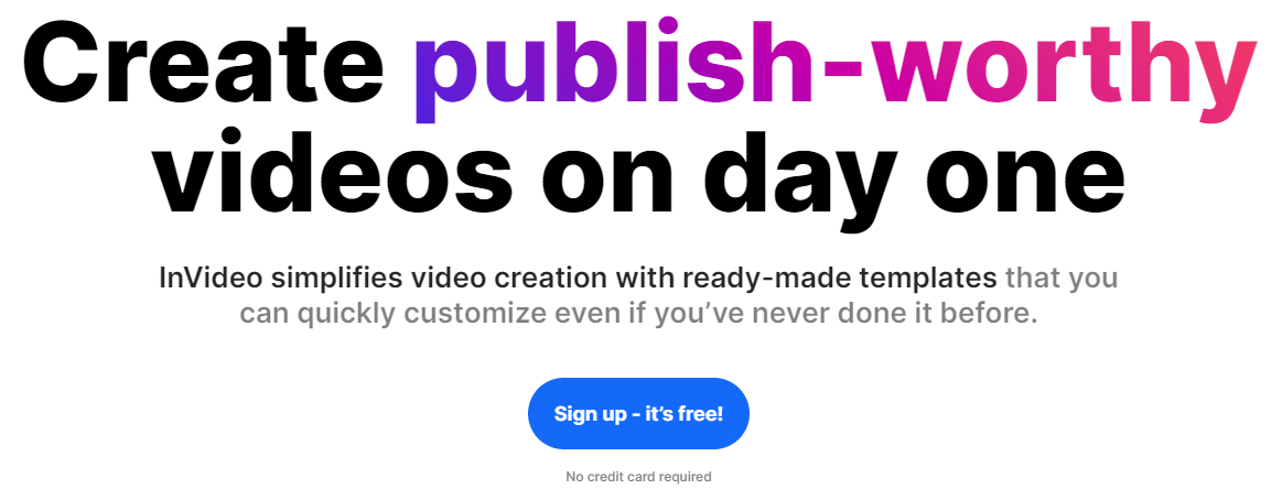 Try InVideo for Free